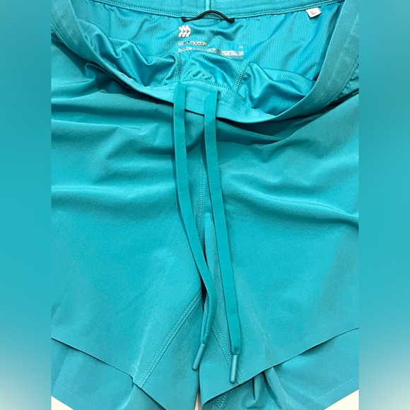 All In Motion Teal Women's Running Shorts with Zipper Pocket & Drawstrings Sz XL - Picture 7 of 16